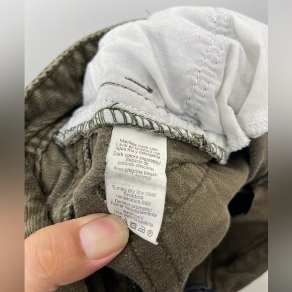 Calvin Klein Womens 8 Corduroy Bootcut Jeans MidRise MedWash Green Flap Pockets - Picture 4 of 7